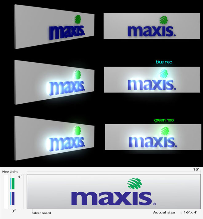 Maxis - 3d Signboard